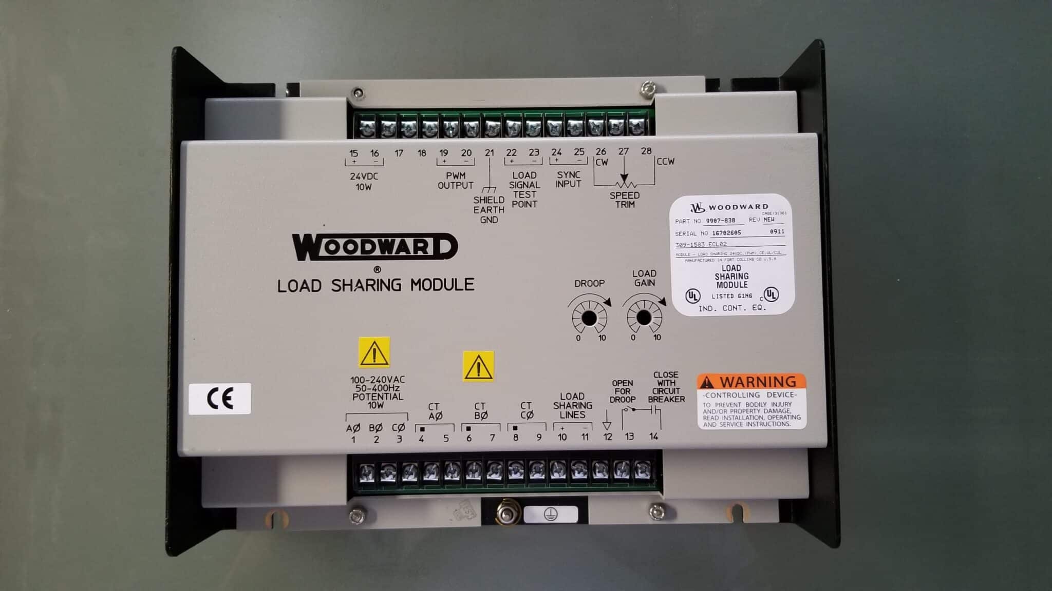 Used Woodward Load Sharing Module 9907-838 Rev. New