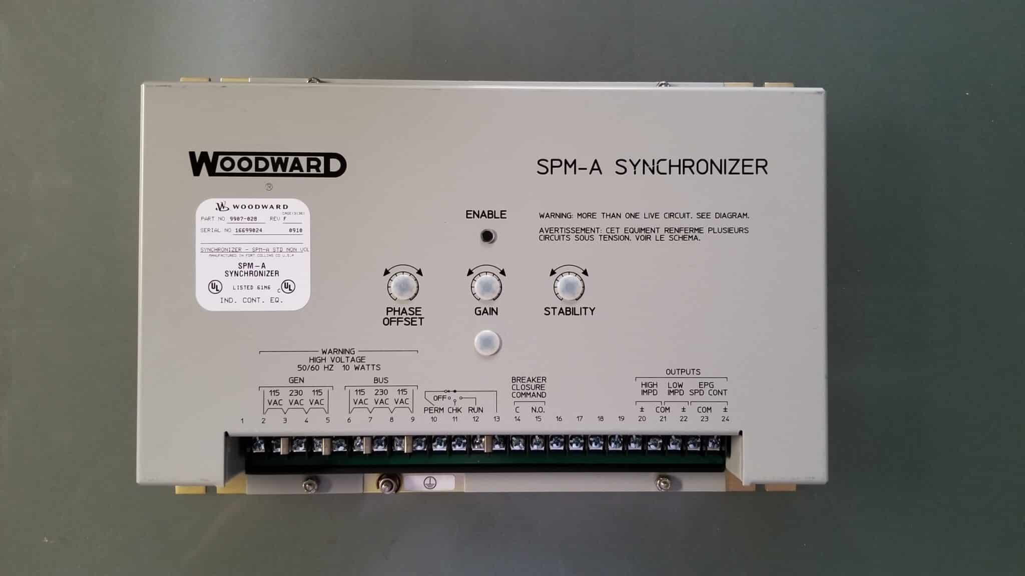 Used Woodward SPM-A Synchronizer 9907-028 Rev F