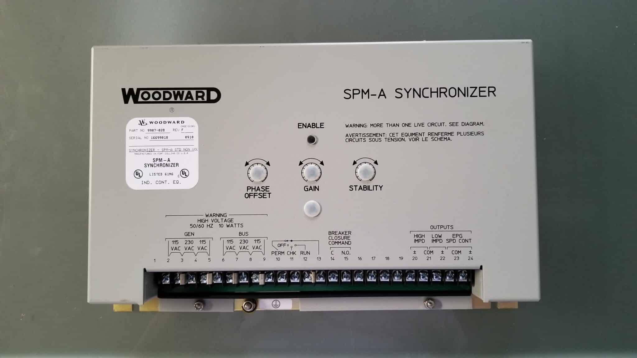 Used Woodward SPM-A Synchronizer 9907-028 Rev. F
