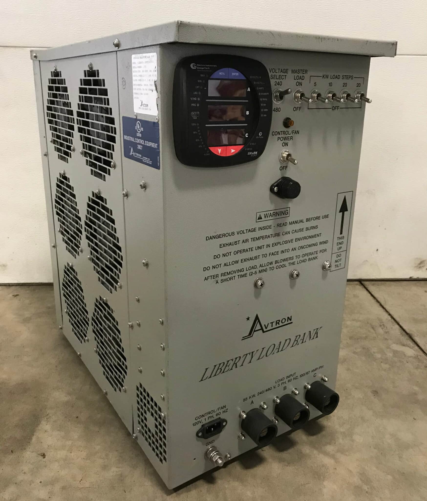 Used 55 kW Avtron LPH55 Portable Suitcase Resistive Load Bank