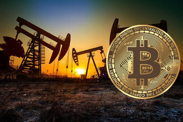 Bitcoin for oil financial crypto-currencies logo