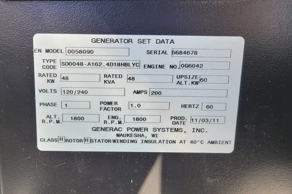 Used 48 kW Generac SD48 Diesel Generator - EPA Tier 3 - JUST IN ...