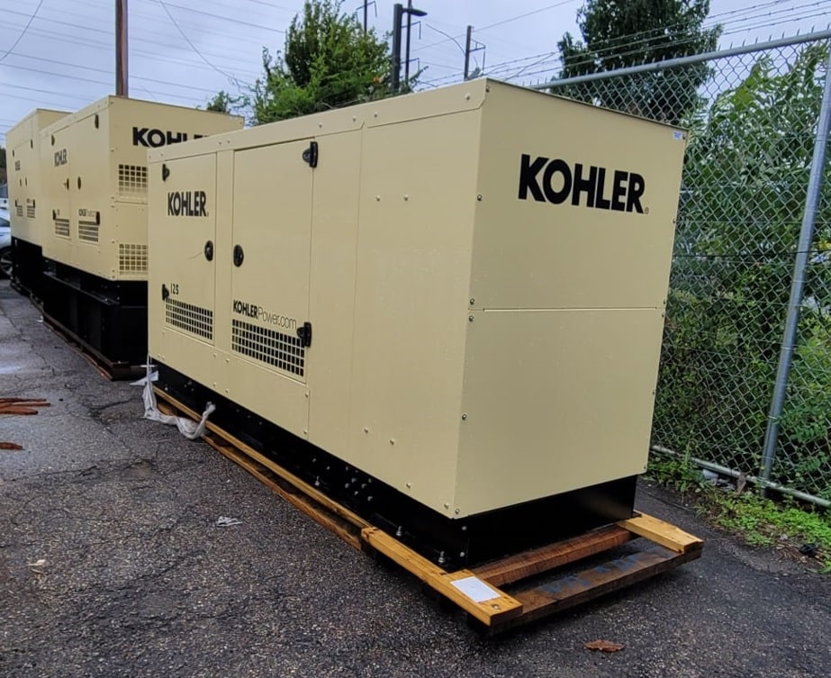 New 125 kW Kohler KG125 Natural Gas Generator