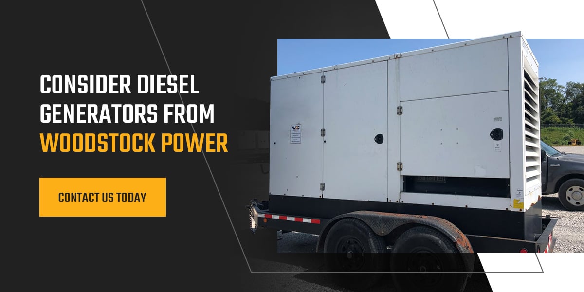 Consider diesel generators from Woodstock Power