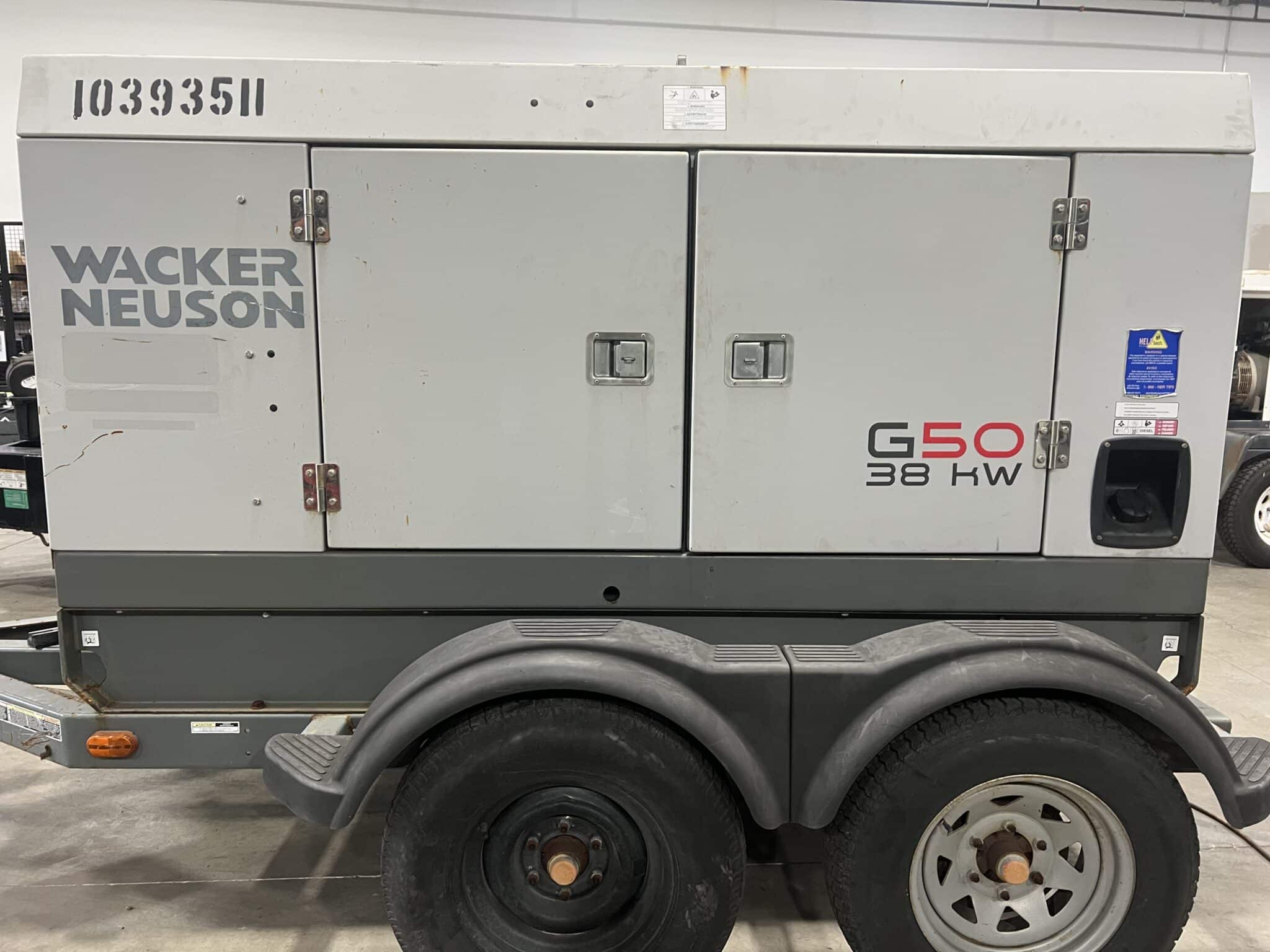 Used 38 kW Wacker Neuson G50 Portable Diesel Generator – EPA Tier 4 – JUST IN!