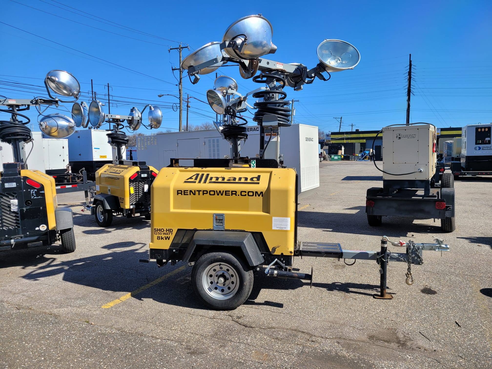 Used 8 kW Allmand Night-Light Pro II V Portable Diesel Generator Light Tower – EPA Tier 4i