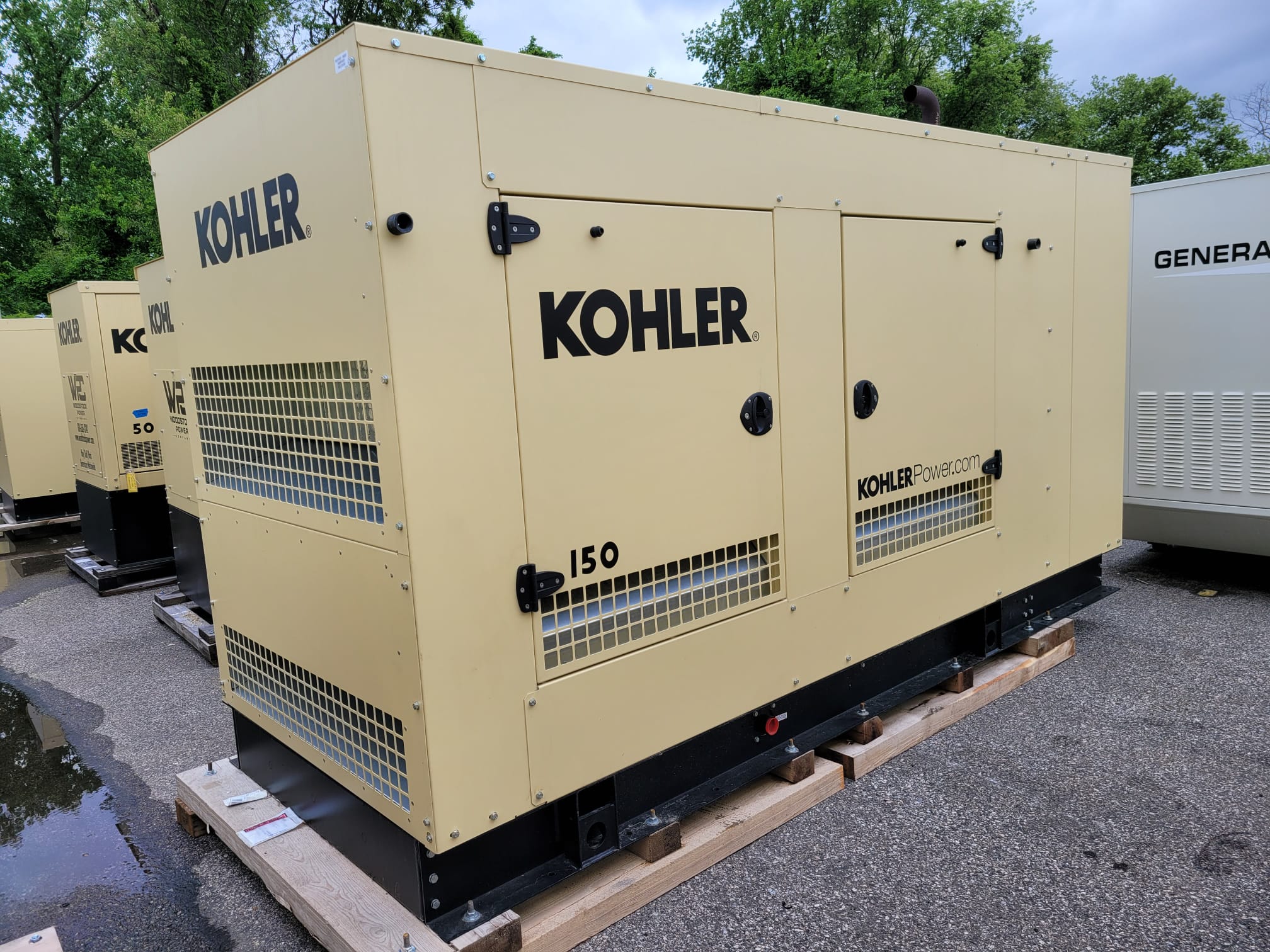 New 150 kW Kohler KG150 Natural Gas Generator – Steel sound enclosure – EPA Certified