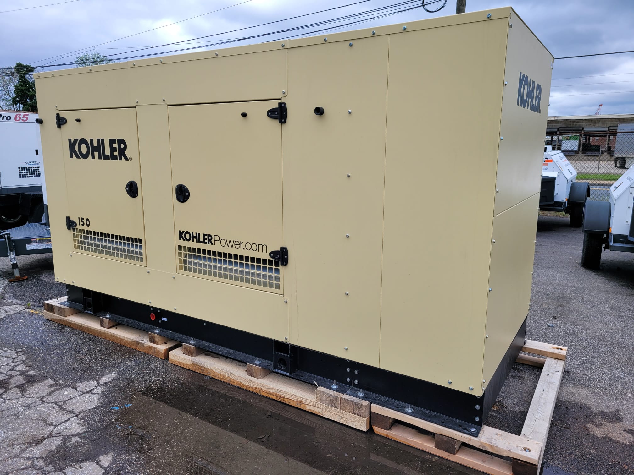 New 150 kW Kohler KG150 Natural Gas Generator – Steel sound enclosure – EPA Certified