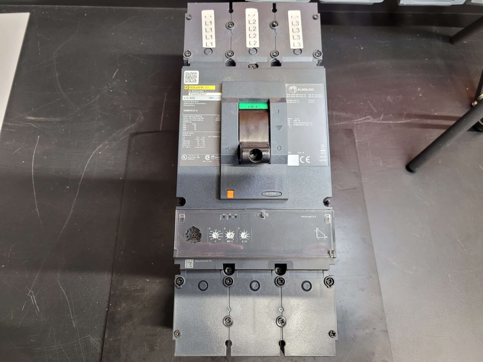 Surplus 400 Amp Square D PowerPact LGP36400CU31XY029 Breaker