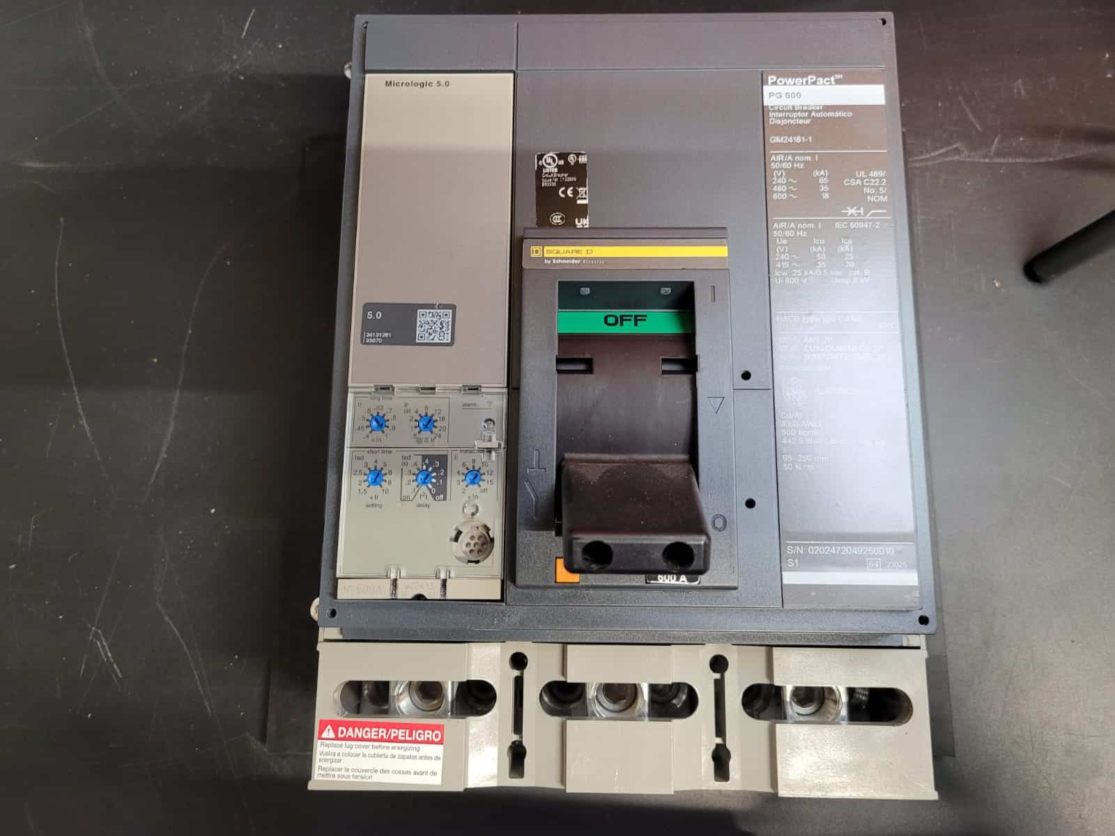 Surplus 600 Amp Square D PGP36060CU33A Breaker