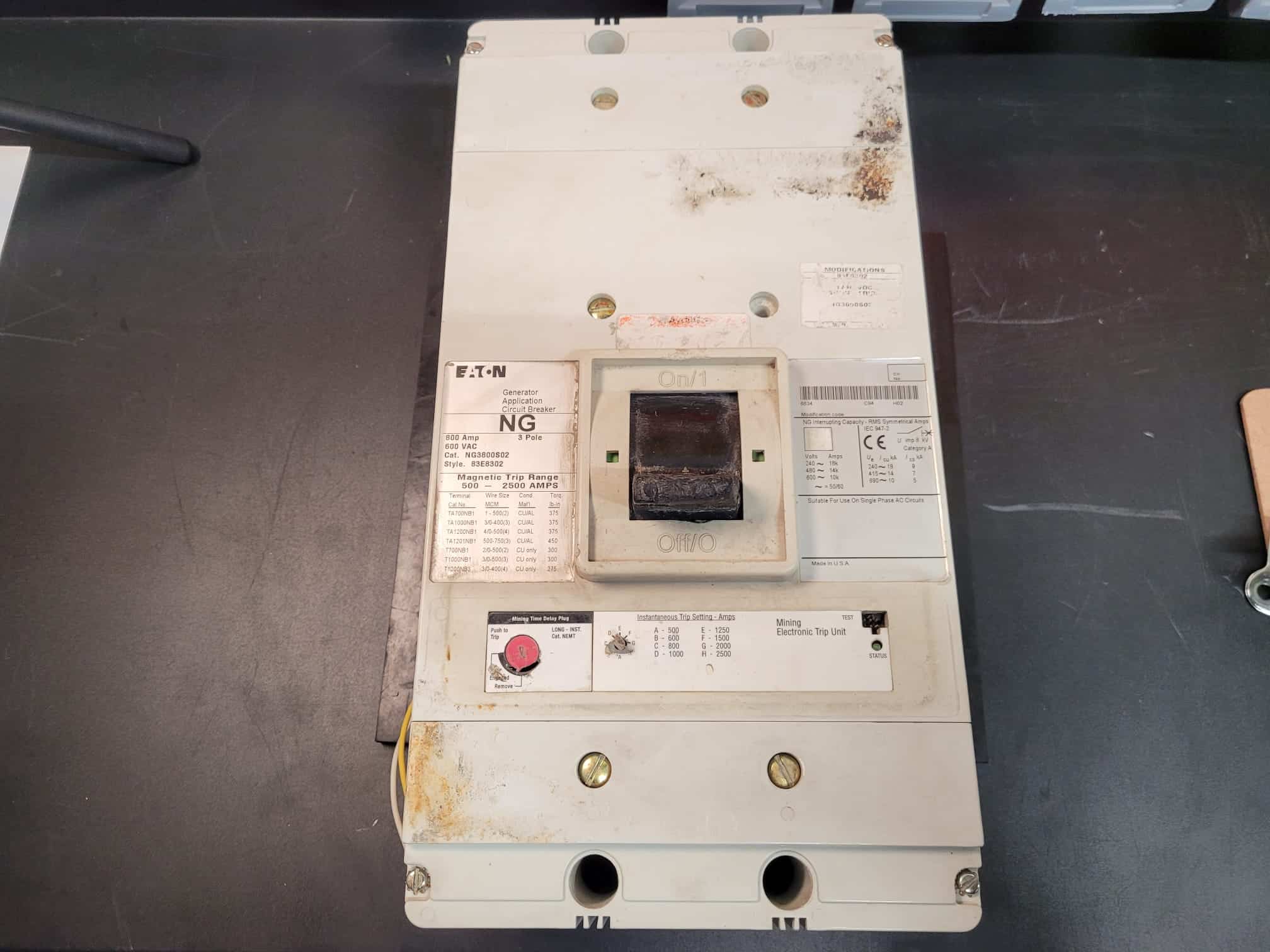 Used 800 Amp EATON NG3800S02 Breaker – COMING IN