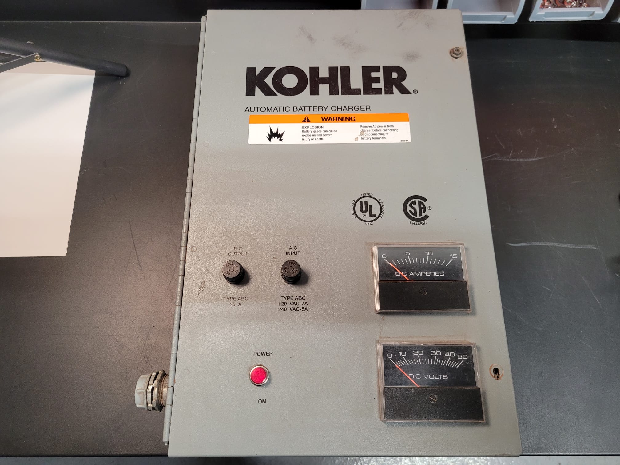 Used Kohler D-292865 Automatic Battery Charger
