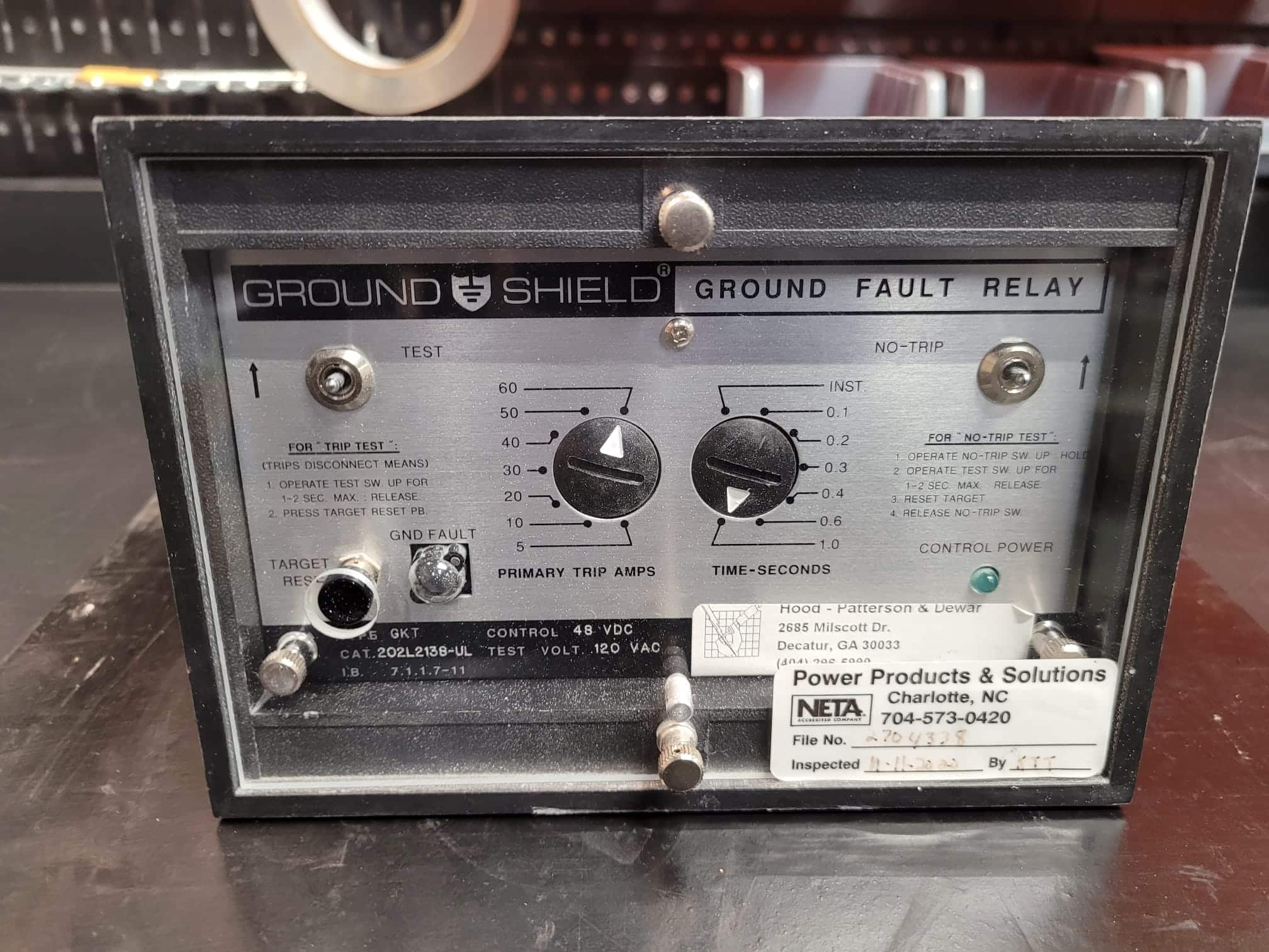 Used ABB GKT 202L2138-UL Ground Shield Ground Fault Relay