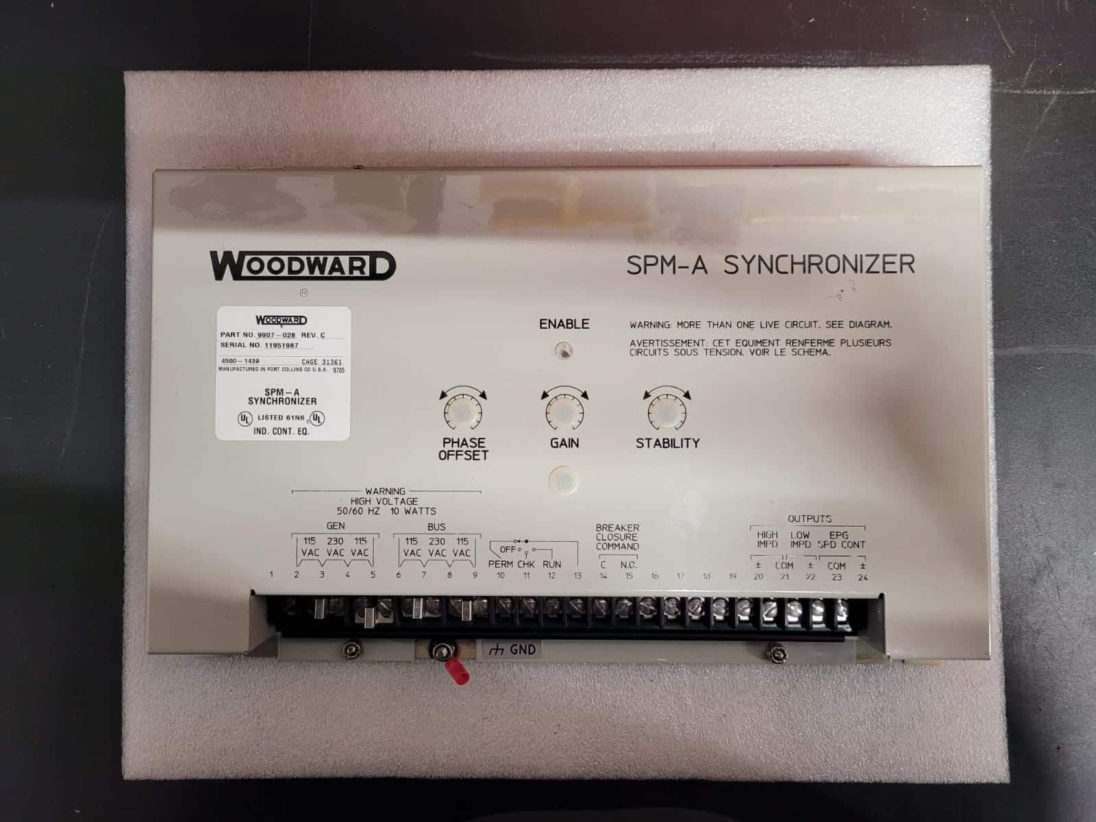 Used Woodward SPM-A Synchronizer 9907-028 Rev C