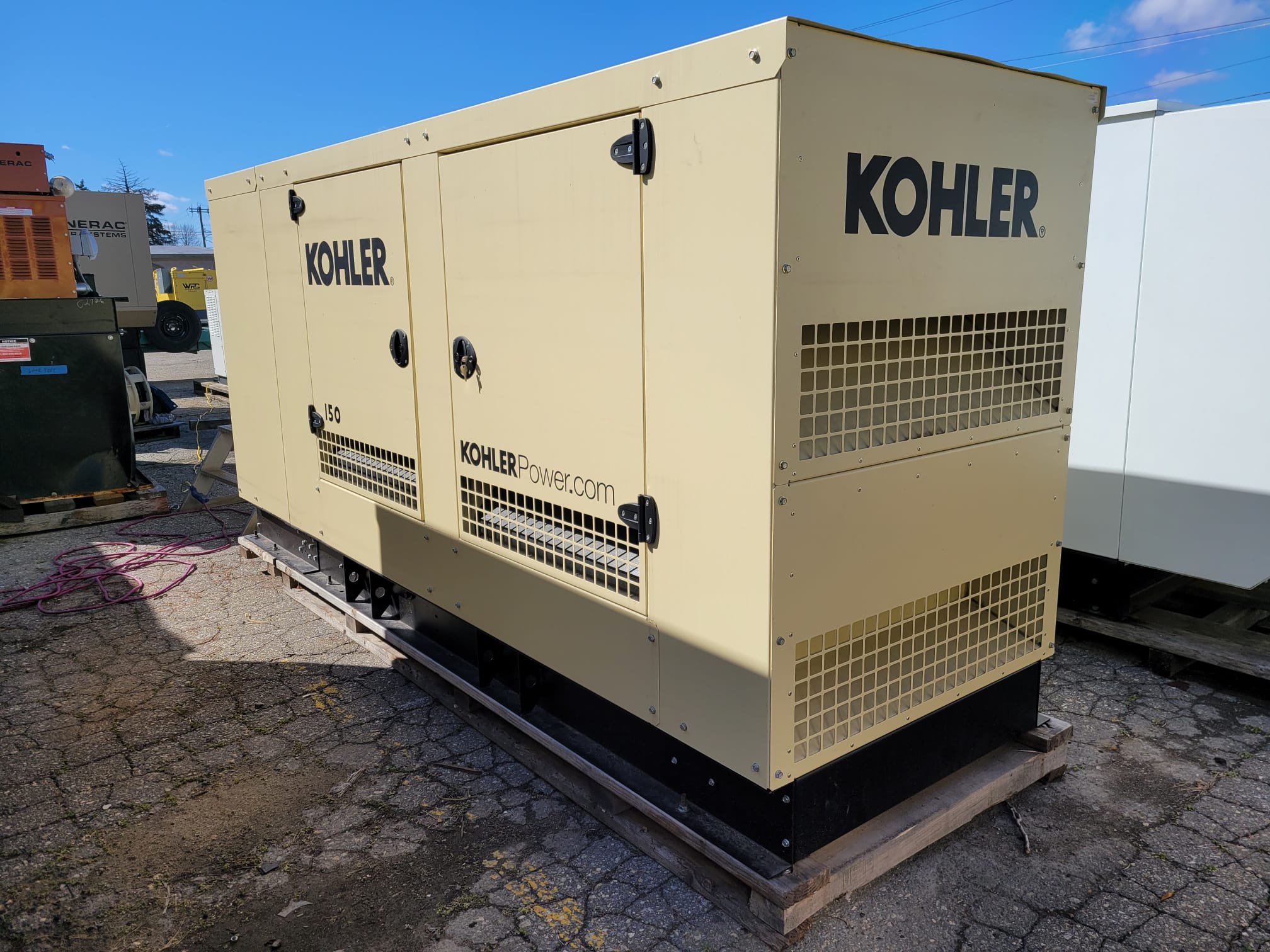 Surplus 150 kW Kohler 150REZGC Natural Gas Generator – Steel weather enclosure – EPA Certified