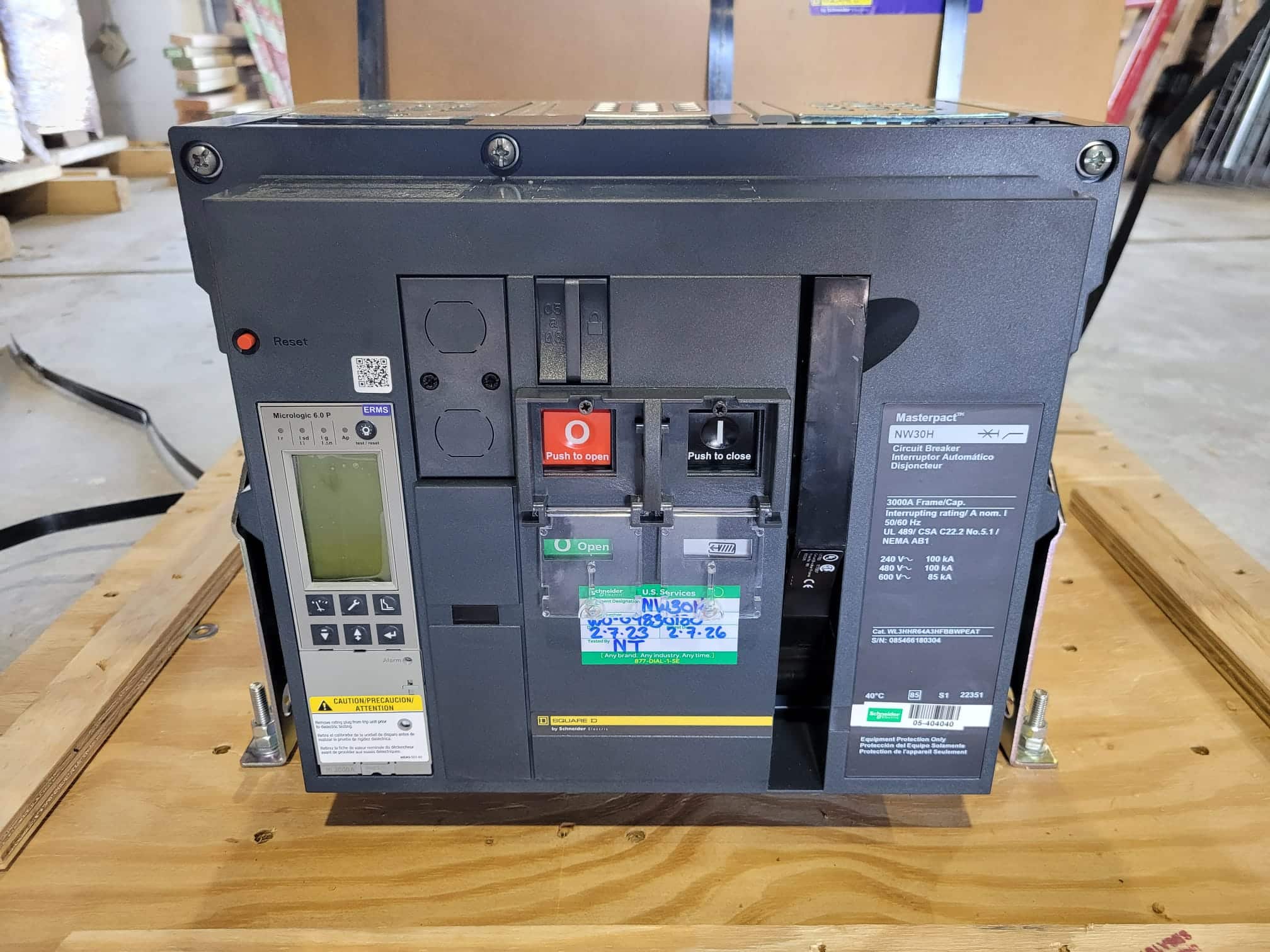 Surplus 3000 Amp Square D NW30H LSI Breaker (5 Available)