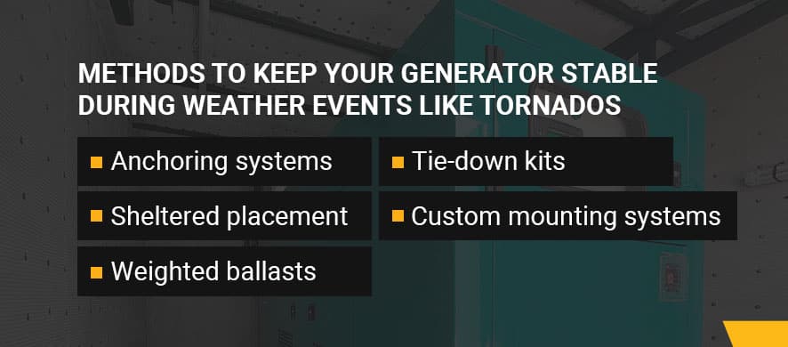 tips to keep your generator stable during a tornado
