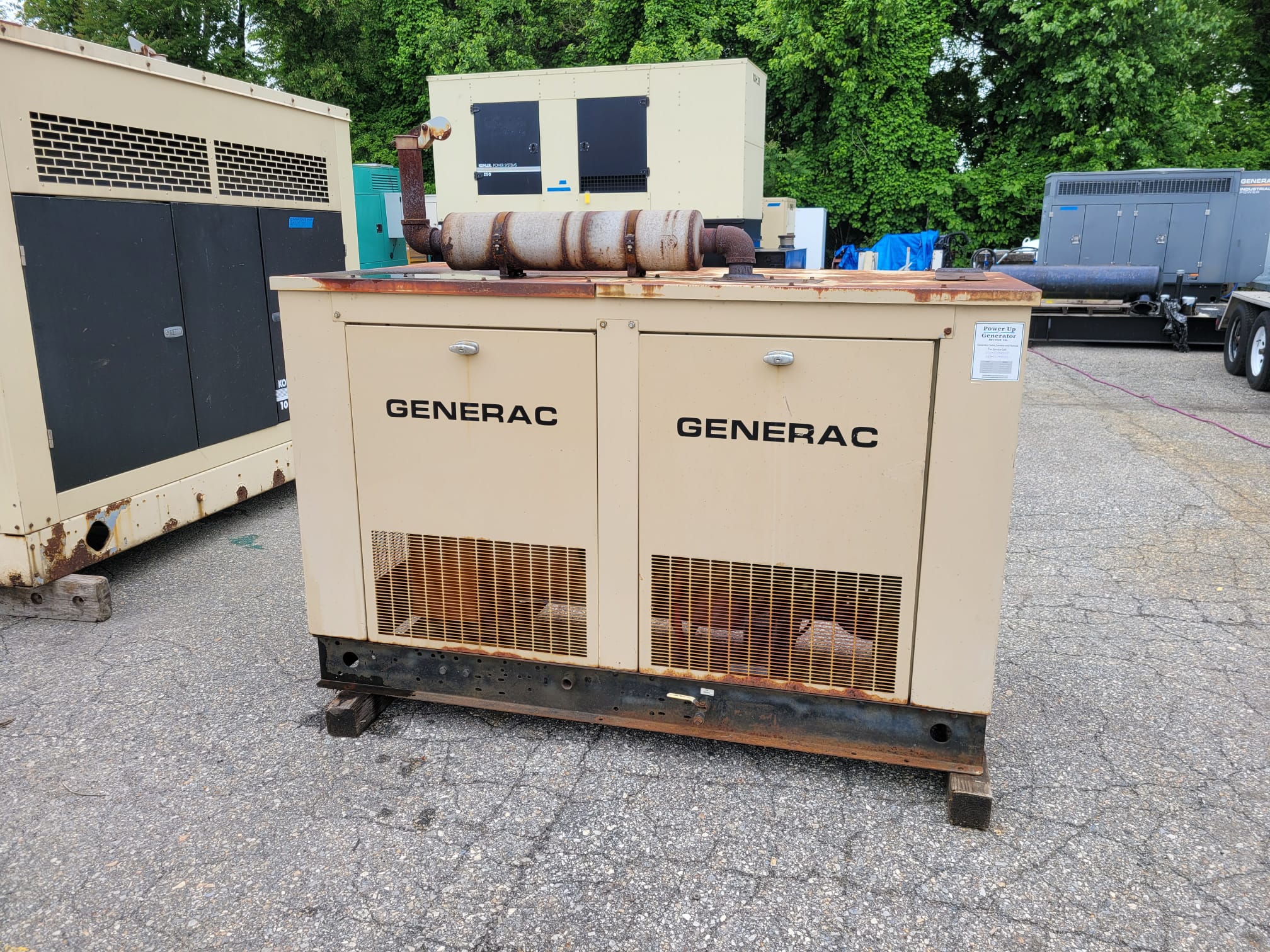 Used 25 kW Generac 91A01888-S Natural Gas Generator