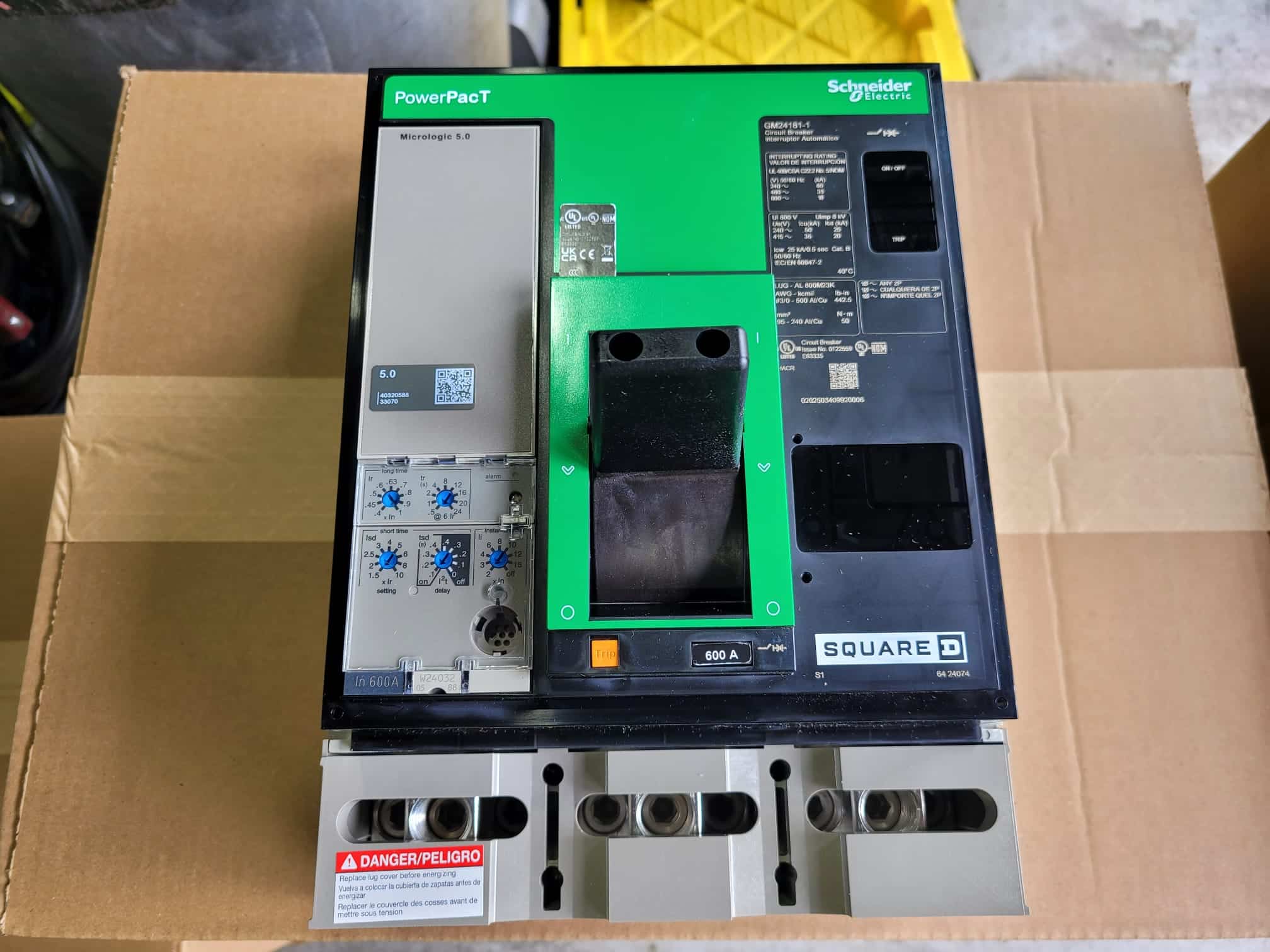 New 600 Amp Square D PGP36060CU33A LSI Breaker (14 Available)