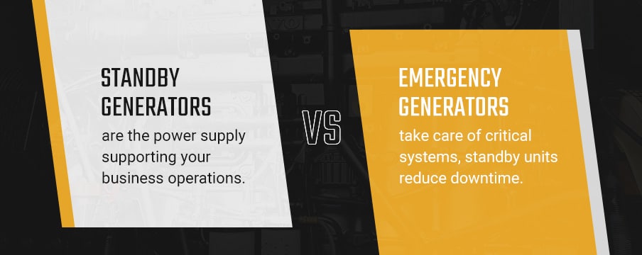 standby vs emergency generator