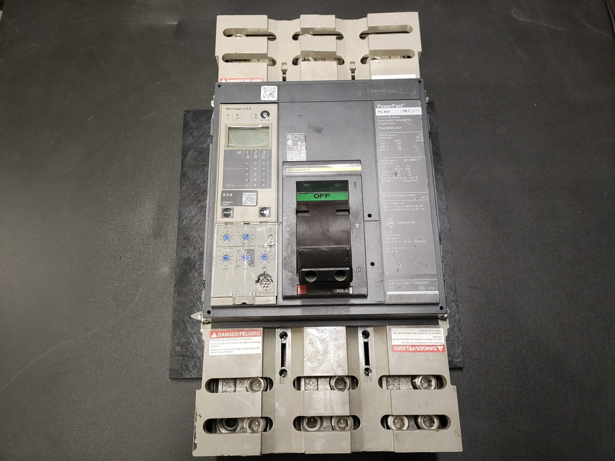 Used 800 Amp Square D PGL36080U43A LSI Breaker