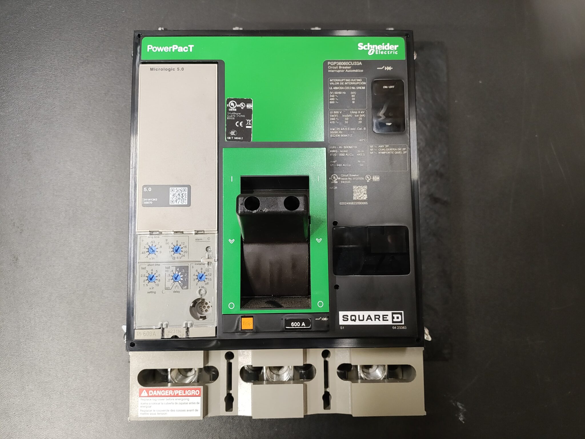 Used 600 Amp Square D PGP36060CU33A LSI Breaker