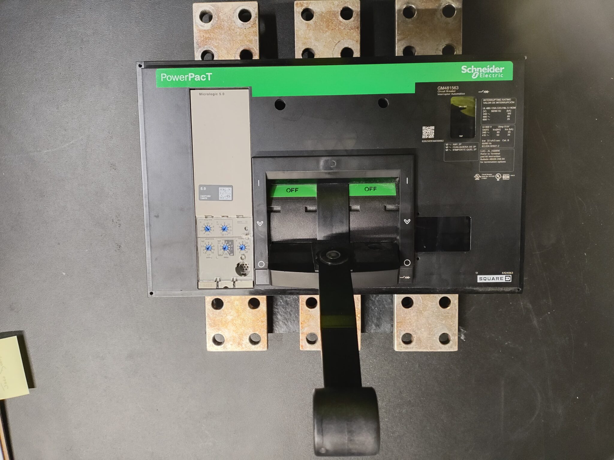 Used 1600 Amp Square D RJF36160 LSI Breaker