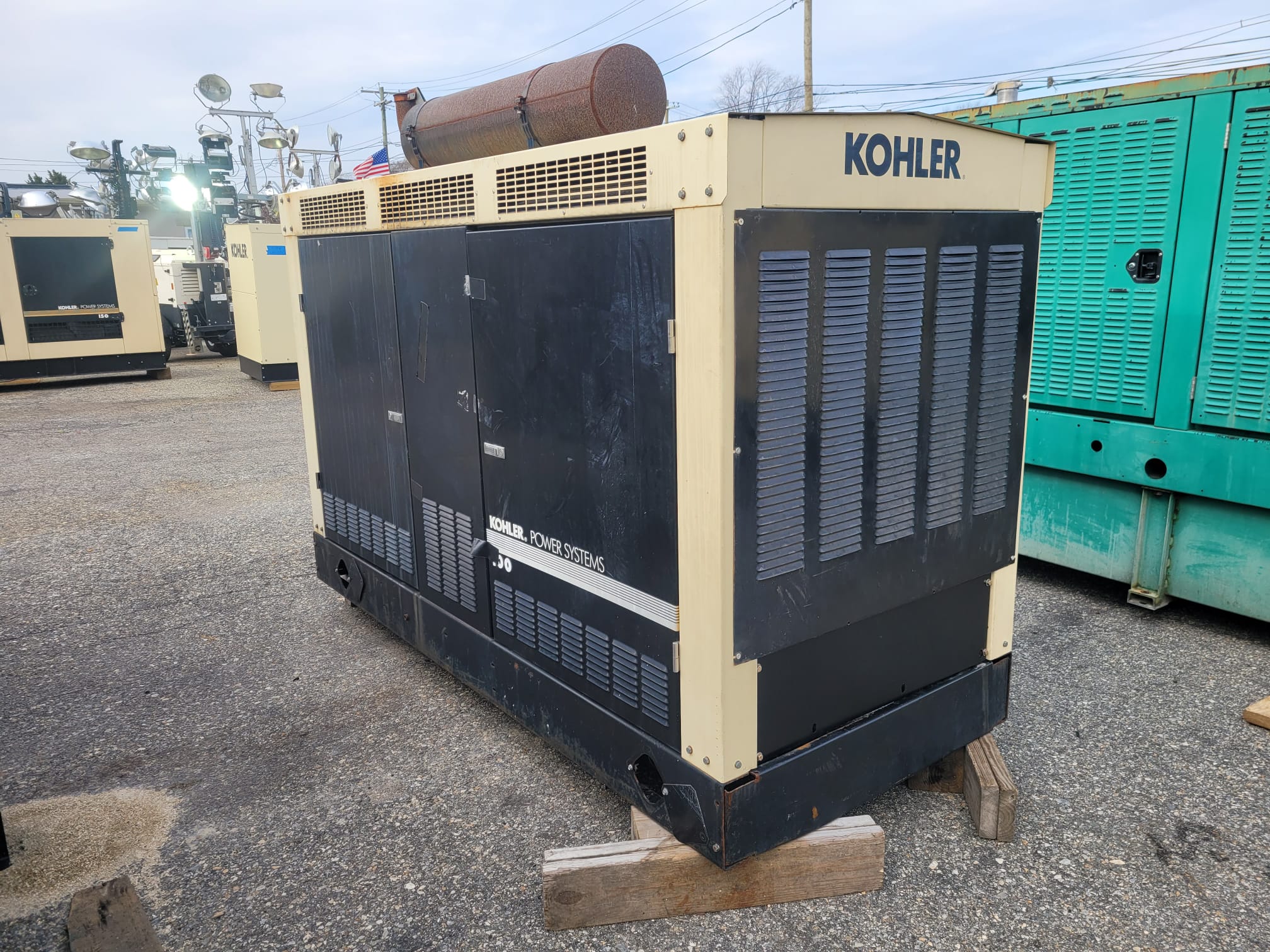 Used 90 kW Kohler 100RZG Natural Gas Generator