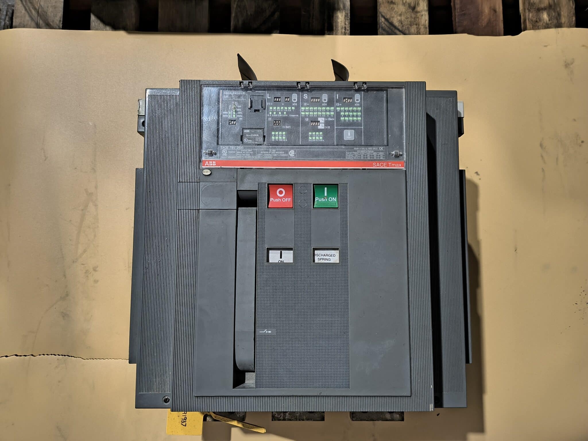 Used 2500 Amp ABB SACE T8V 2500 PR331/P LSI Breaker