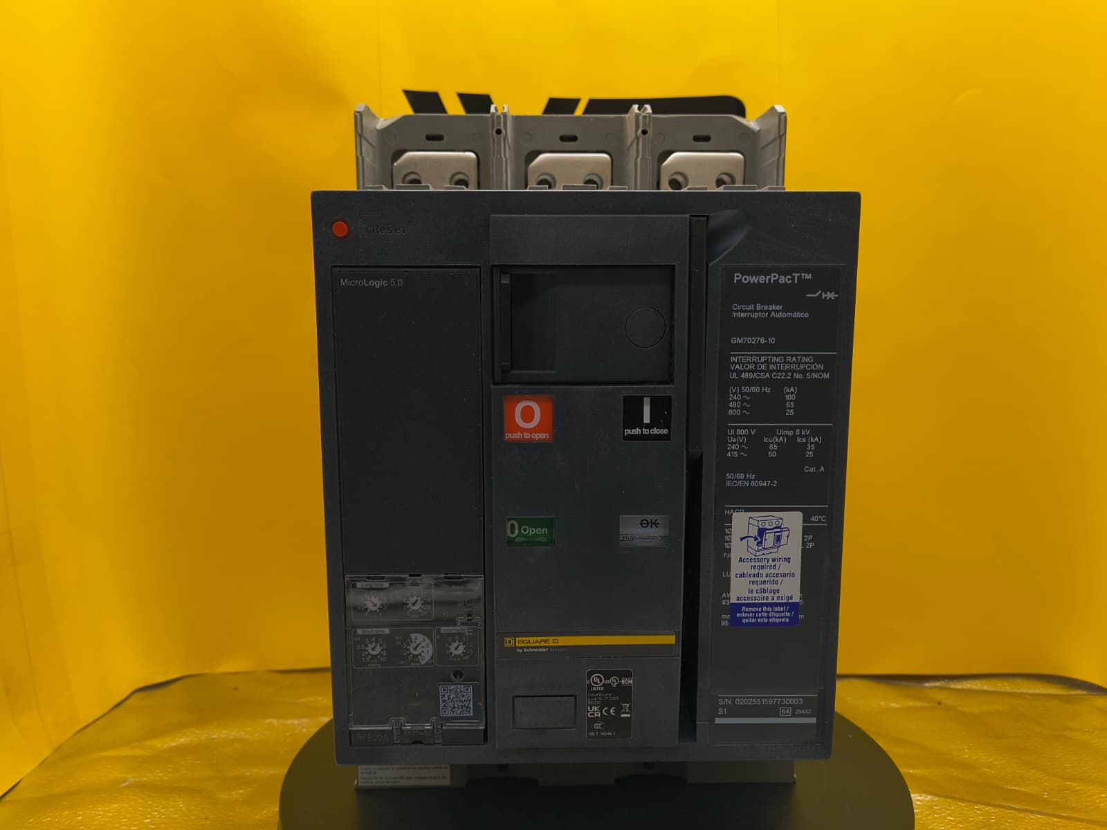 New 800 Amp Square D PJP36080CU33AABMO Electrically Operated Breaker (5 Available)